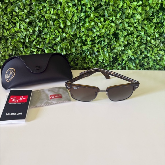 Ray-Ban 52mm Polarized Square Clubmaster Sunglasses - Picture 3 of 11